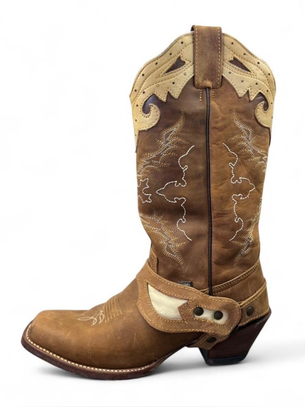 Womens Reyme Western Biker Leather Boots size 9.5 US Mexico size 27